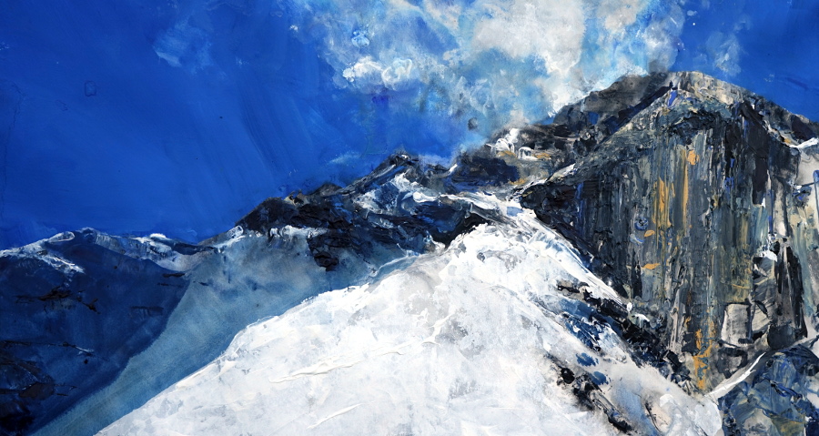 künstler kunst acryl aquarell berge göll ost ostwand schitour salzburg